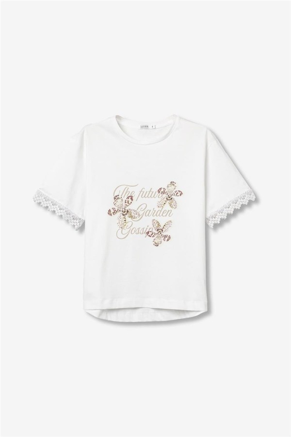 Camiseta Tiffosi encaje en mangas