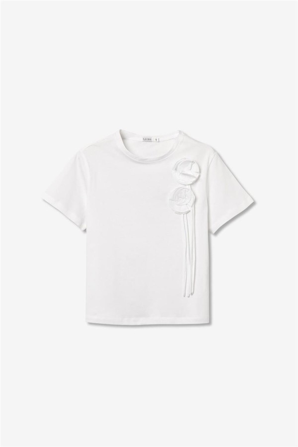 Camiseta Tiffosi con detalle floral