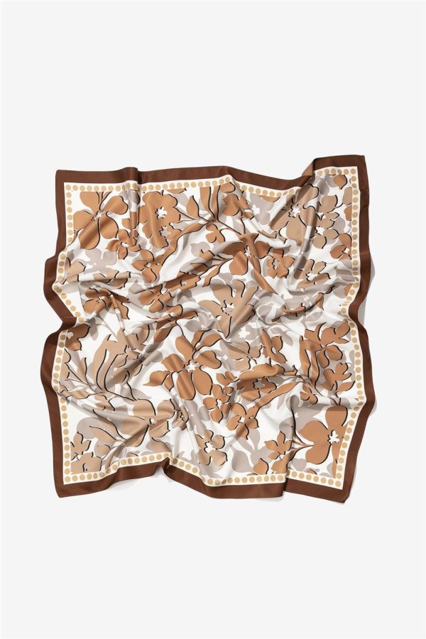 Pañuelo Tiffosi beige estampado
