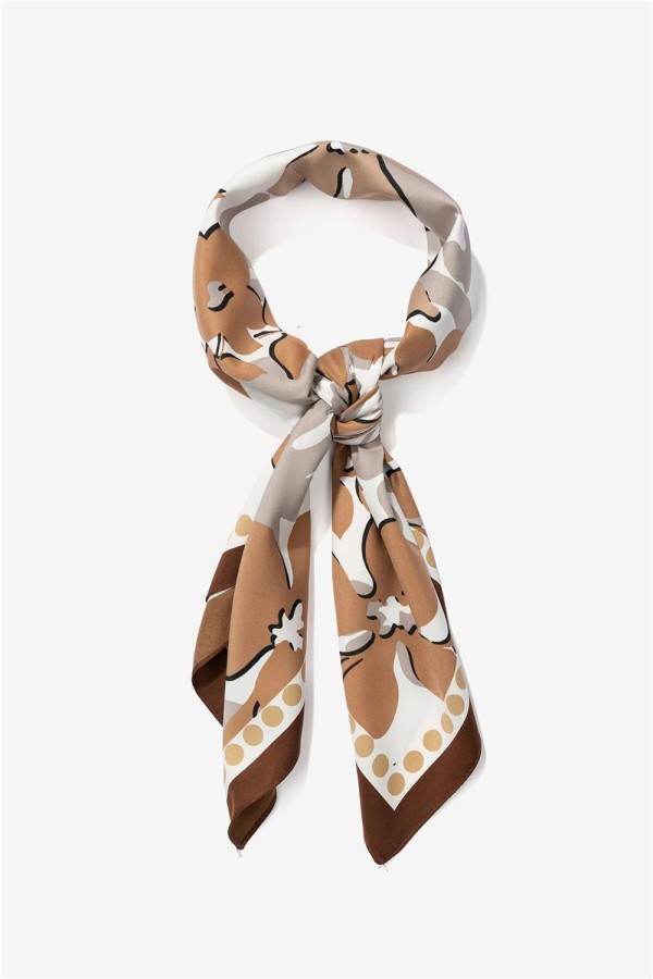 Pañuelo Tiffosi beige estampado