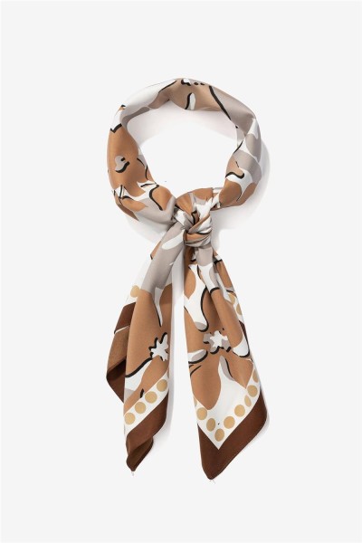 Pañuelo Tiffosi beige estampado
