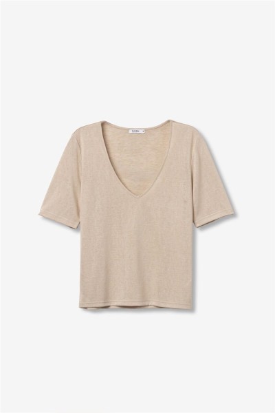 Camiseta Tiffosi beige de corte oversize