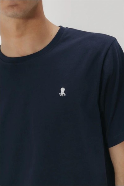 Camiseta El Pulpo con logo bordado en contraste
