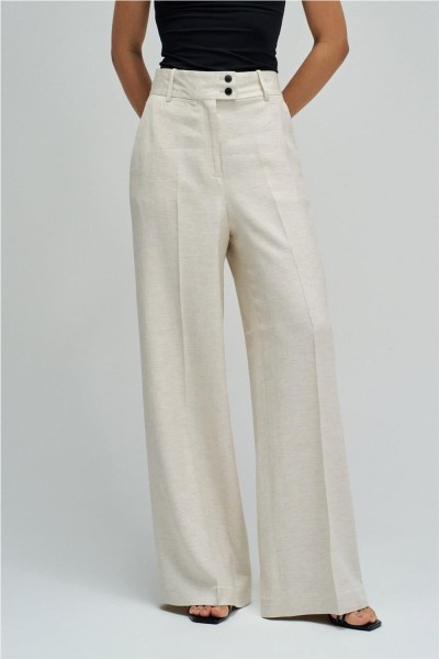 Pantalón Salsa chino wide con lino