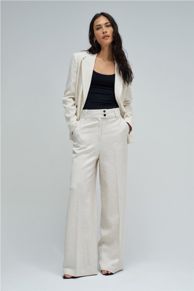 Pantalón Salsa chino wide con lino