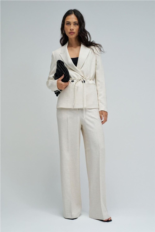 Pantalón Salsa chino wide con lino