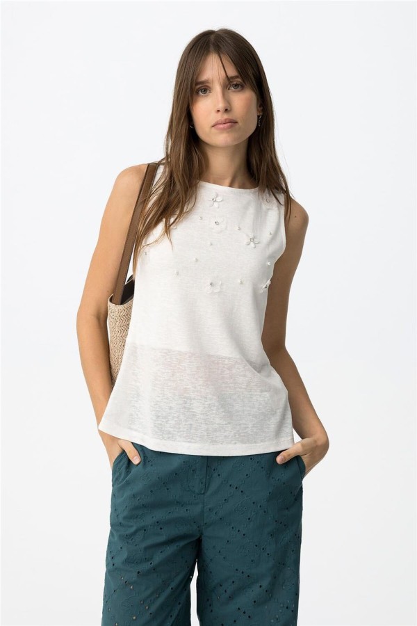 Camiseta Tiffosi con abalorios
