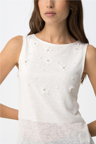 Camiseta Tiffosi con abalorios