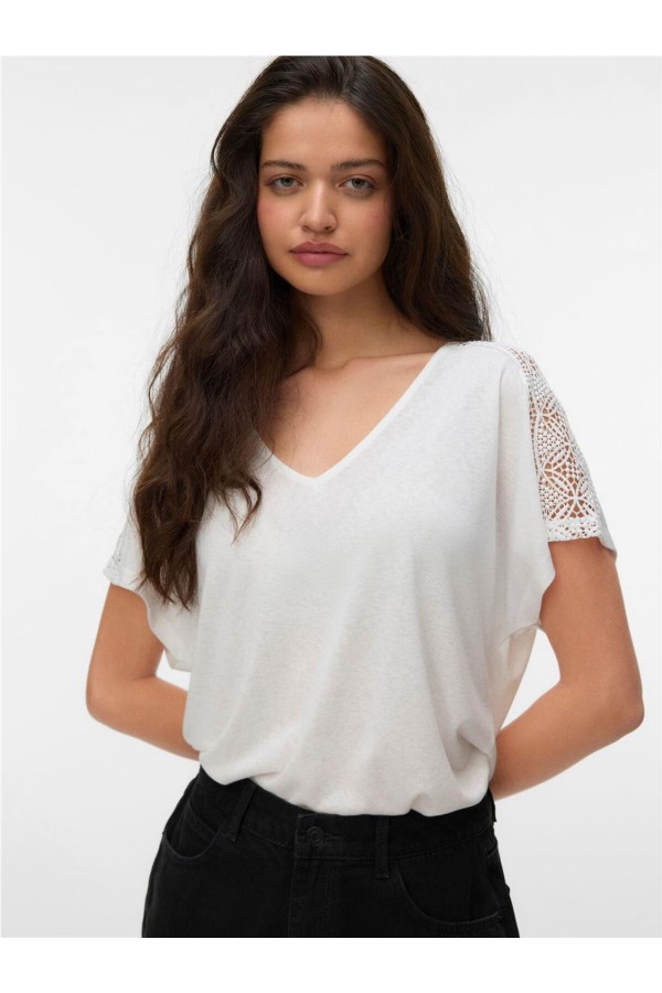 Camiseta Vero Moda Kelia escote pico