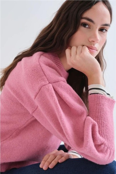 Jersey Compañía Fantástica básico de punto rosa