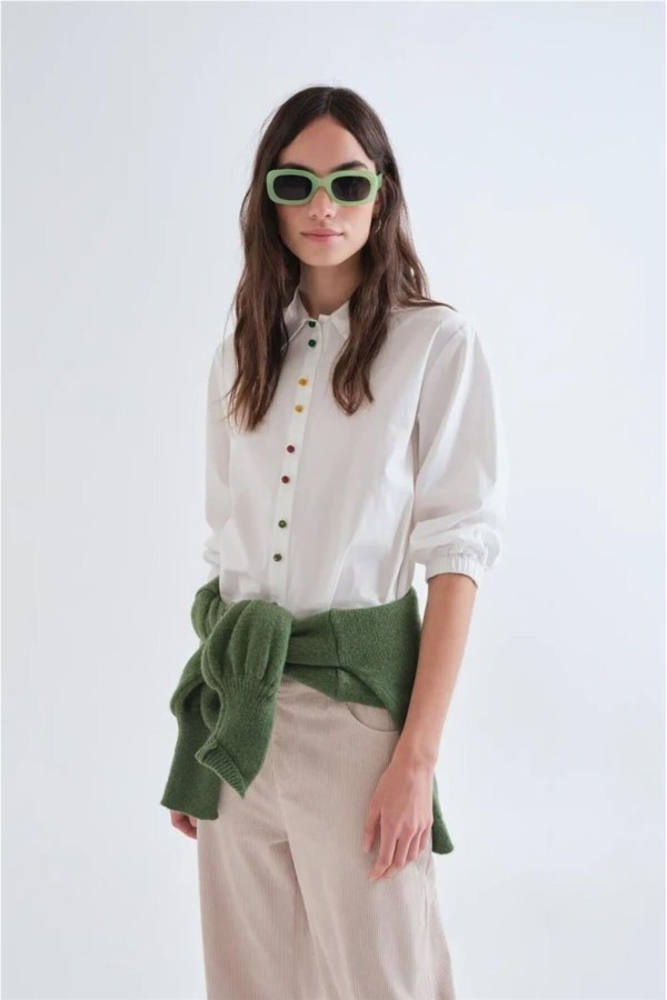 Camisa Compañía Fantástica botón joyas multicolor