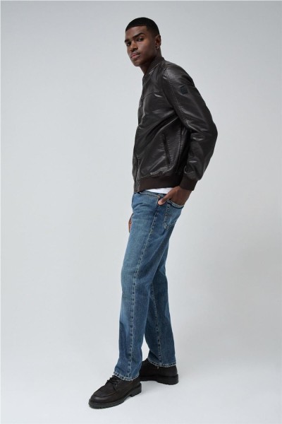 Chaqueta bomber Salsa efecto piel
