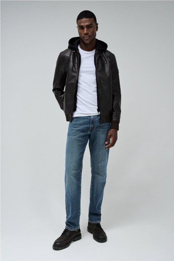 Chaqueta bomber Salsa efecto piel
