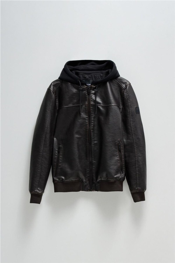 Chaqueta bomber Salsa efecto piel