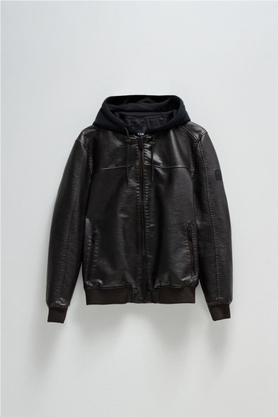 Chaqueta bomber Salsa efecto piel