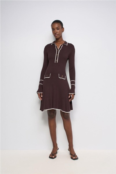Vestido corto de Salsa de punto estilo polo