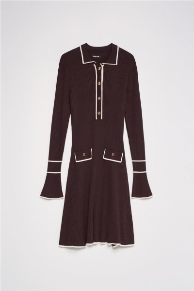 Vestido corto de Salsa de punto estilo polo