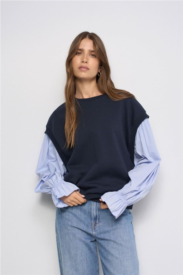 Sudadera Salsa combinada con camisa