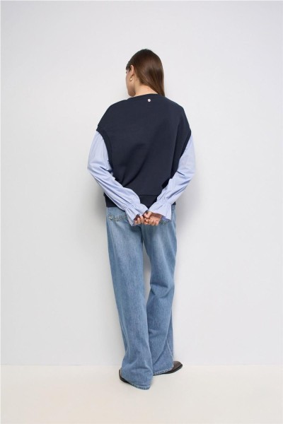 Sudadera Salsa combinada con camisa