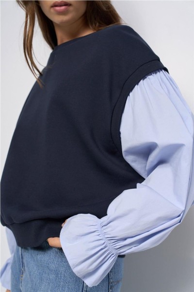 Sudadera Salsa combinada con camisa