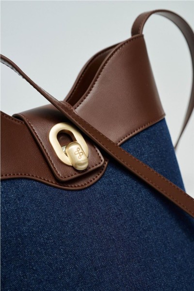 Bolso tote Salsa en denim y polipiel