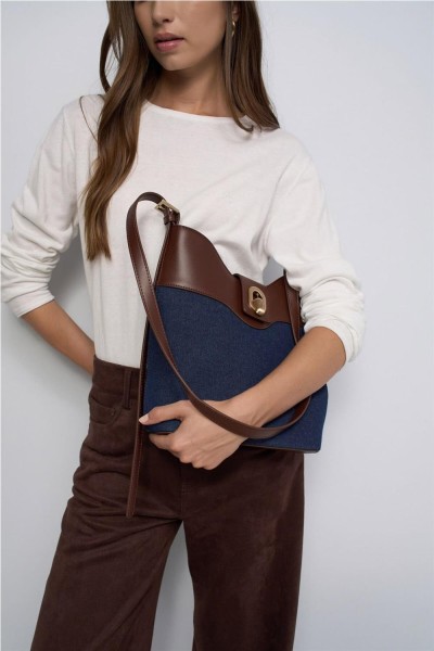 Bolso tote Salsa en denim y polipiel