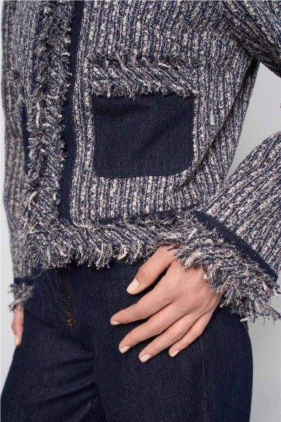 Chaqueta Salsa de tweed con flecos