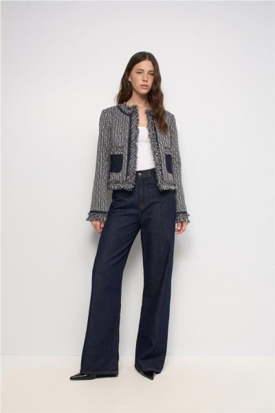 Chaqueta Salsa de tweed con flecos