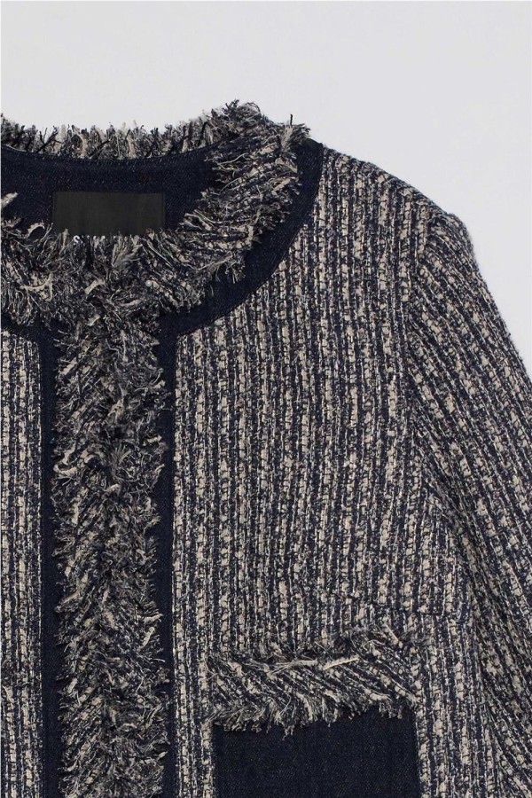 Chaqueta Salsa de tweed con flecos