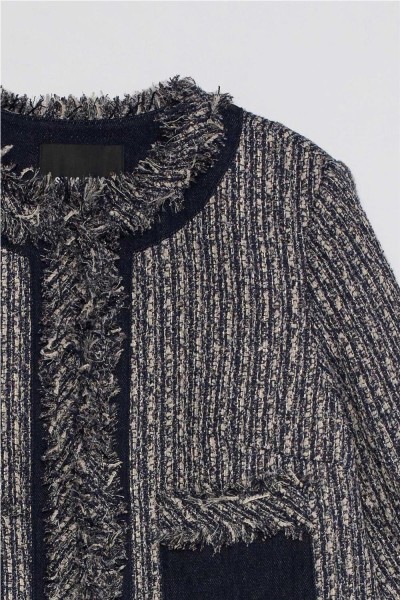 Chaqueta Salsa de tweed con flecos