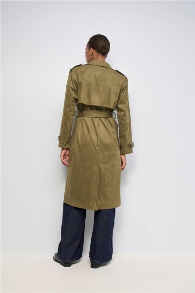 Trench coat Salsa efecto aterciopelado