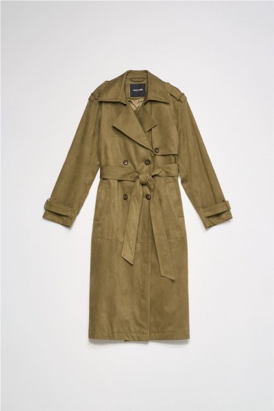 Trench coat Salsa efecto aterciopelado