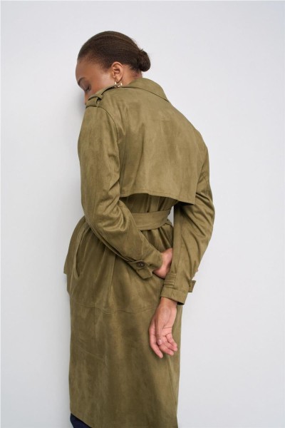 Trench coat Salsa efecto aterciopelado