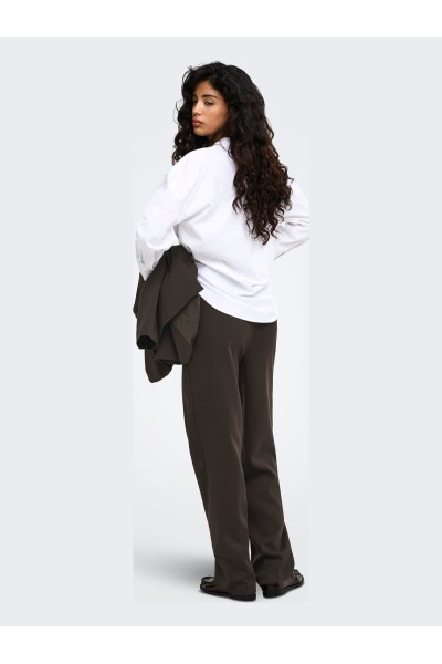 Pantalón JDY Mujer Chocolate Torte Talle Alto Pierna Ancha Jdyviv 15379719