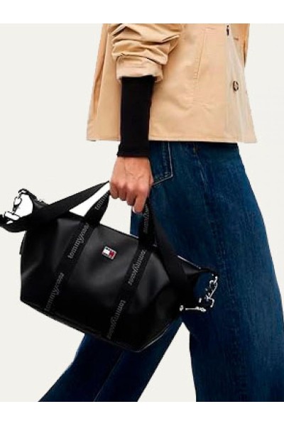 Bolso Tommy Jeans Negro Daily Elevated Mini Tote AW0AW19044