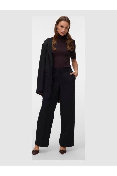 Pantalón de tela Vero Moda Negro Vmelma pernera ancha 10350682