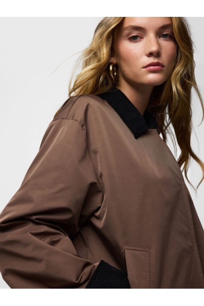 Chaqueta PIECES Mujer Greige Hot PCJorma 17161869