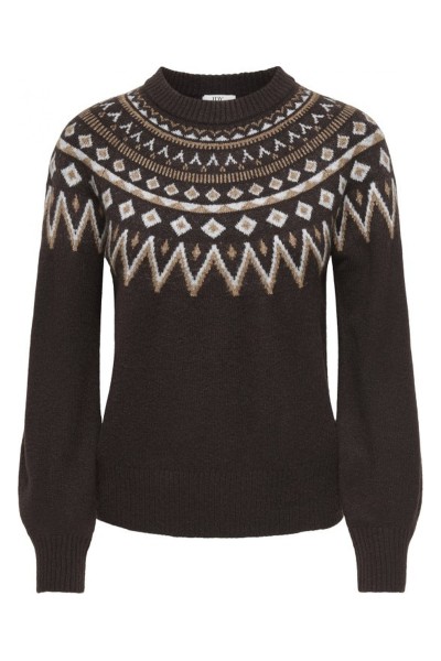 Jersey JDY Mujer Coffee Bean Junie Fair Isle 15379809