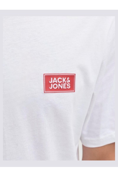 Camiseta Jack & Jones Bright White JJRush Crew Neck 12298424