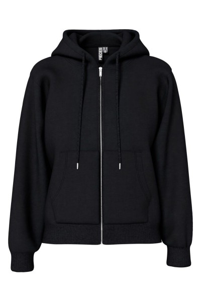 Sudadera Pieces Mujer Negro Pcchilli Zip Hoodie 17140741