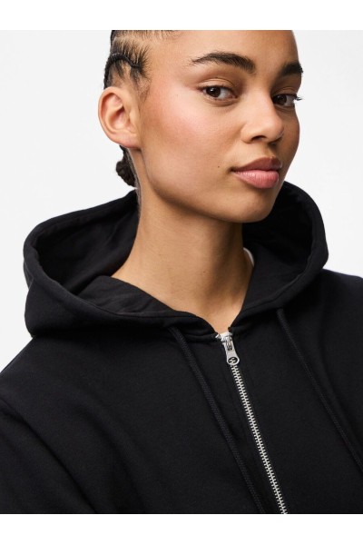 Sudadera Pieces Mujer Negro Pcchilli Zip Hoodie 17140741