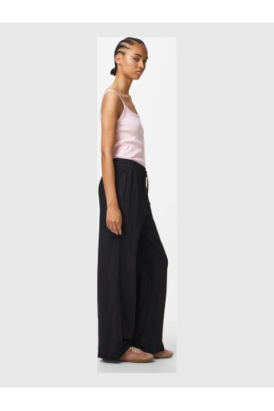 Pantalón de Tela Pieces Mujer Negro PCChilli HW 17169208