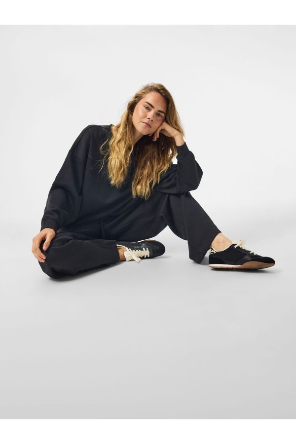 Pantalón de Tela Pieces Mujer Negro...