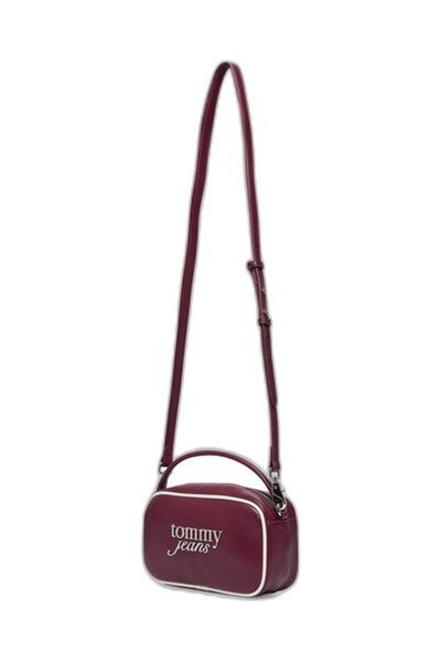 Bolso Tommy Jeans Rosewood Brown Bold Script Camera Bag AW0AW19053