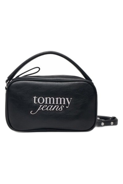 Bolso Tommy Jeans Negro Bold Script Camera Bag AW0AW19053