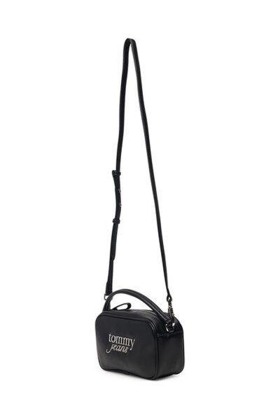 Bolso Tommy Jeans Negro Bold Script Camera Bag AW0AW19053