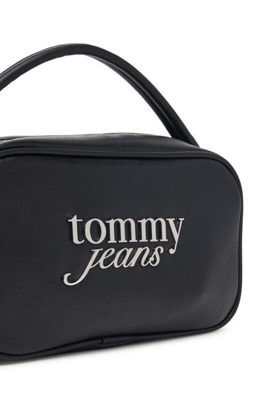 Bolso Tommy Jeans Negro Bold Script Camera Bag AW0AW19053