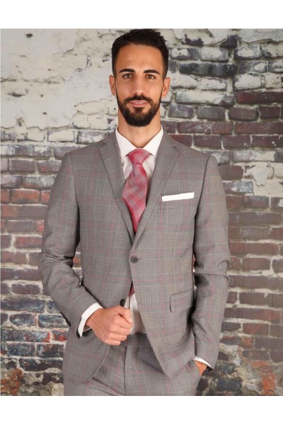 TEX TRAJE NIZA 95 CUADROS GRIS