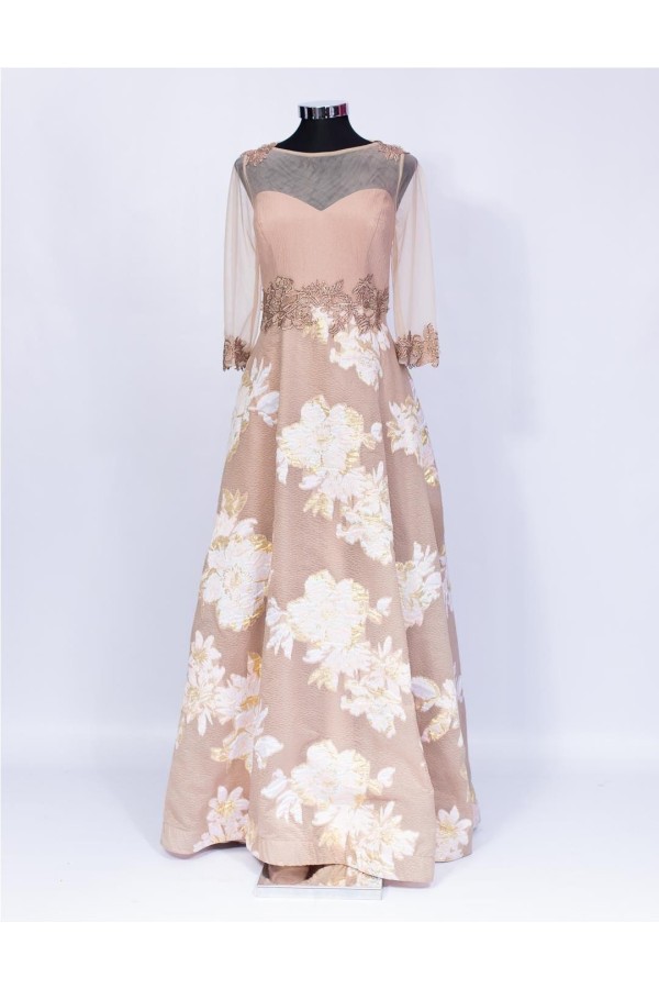 CARLA RUIZ VESTIDO 96454 BEIG