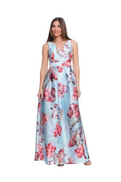 FIESTA VESTIDO JM LARGO AZUL